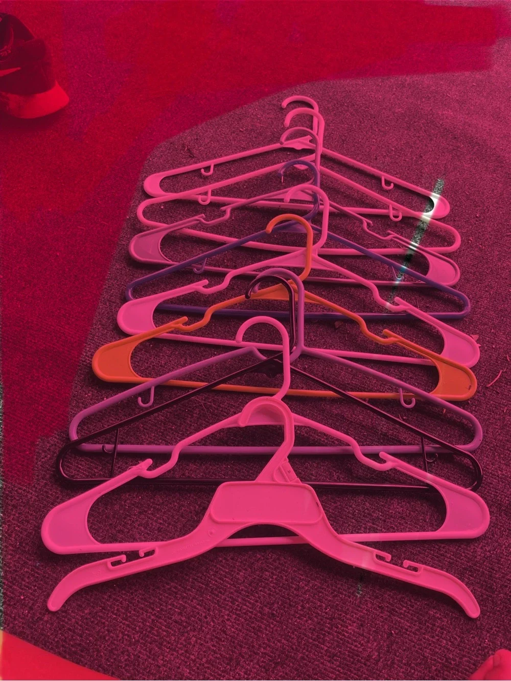 Multi-Color Plastic Clothing Hangers - Set for Closet Organization